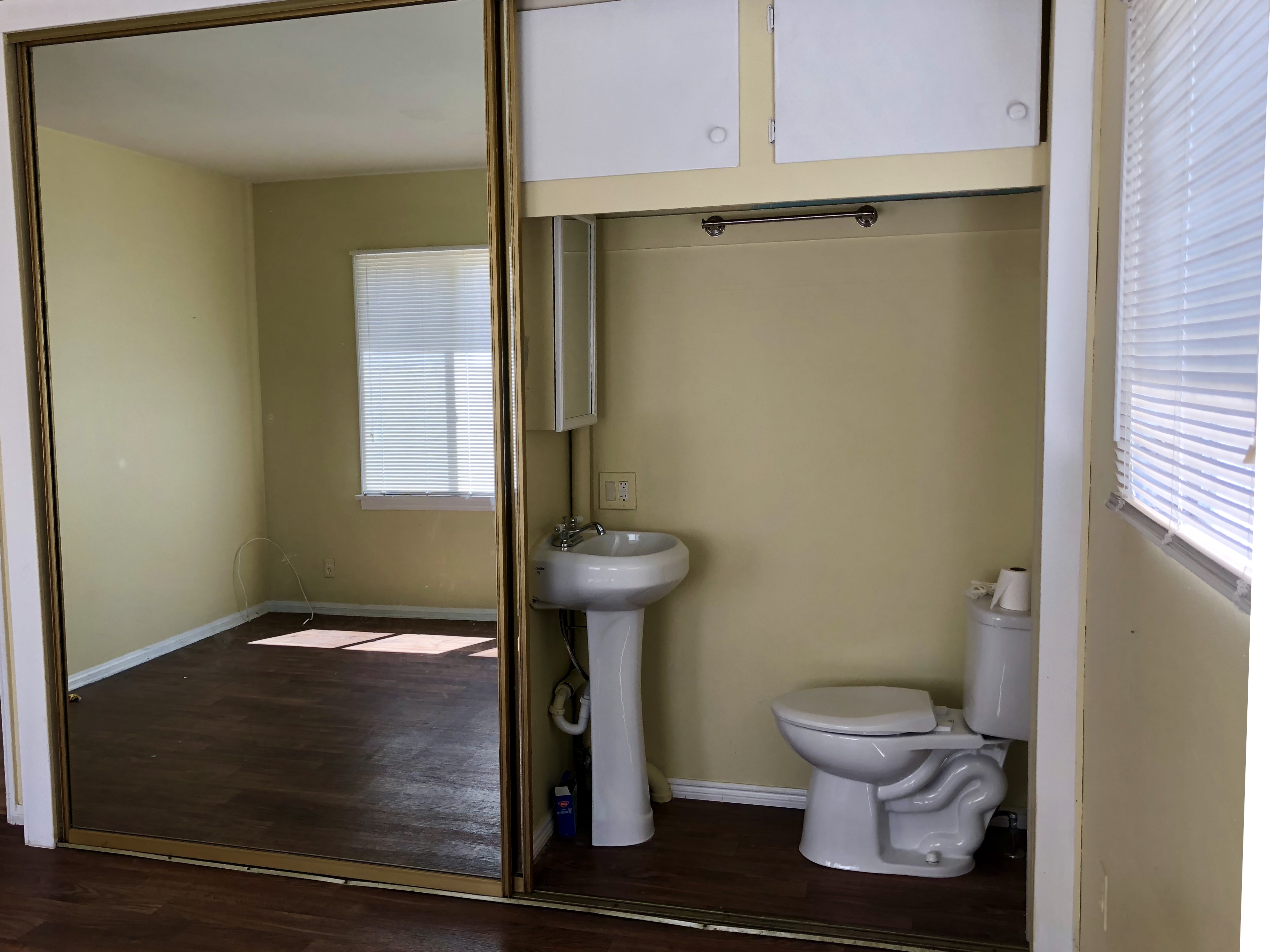 Got to love a half bath inside a closet! Homes sold by Kelly Evans